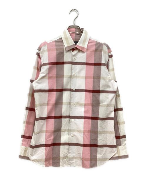 Salvatore Ferragamo（サルヴァトーレ フェラガモ）Salvatore Ferragamo (サルヴァトーレ フェラガモ) チェックシャツ ピンク サイズ:Sの古着・服飾アイテム