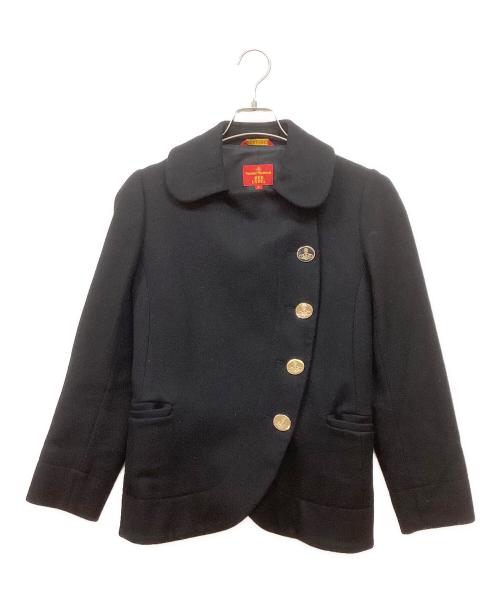 Vivienne Westwood RED LABEL（ヴィヴィアンウエストウッドレッドレーベル）Vivienne Westwood RED LABEL (ヴィヴィアンウエストウッドレッドレーベル) 変形ショートPコート ブラック サイズ:Mの古着・服飾アイテム