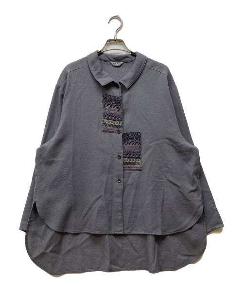 FUGA FUGA（フーガフーガ）FUGA FUGA (フーガフーガ) ウールシャツ パープル サイズ:Fの古着・服飾アイテム