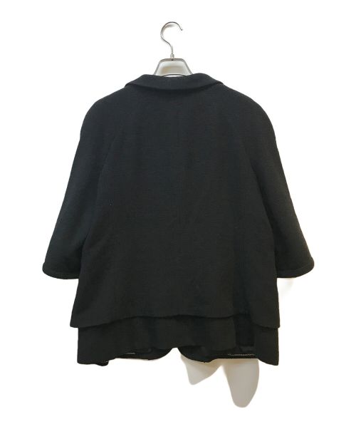CHANEL（シャネル）CHANEL (シャネル) ココマークボタンウールシルクジャケット ブラック サイズ:46の古着・服飾アイテム