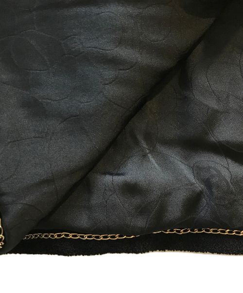 CHANEL（シャネル）CHANEL (シャネル) ココマークボタンウールシルクジャケット ブラック サイズ:46の古着・服飾アイテム