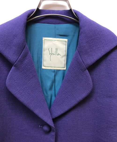 Sybilla（シビラ）Sybilla (シビラ) フレアロングコート パープル サイズ:40の古着・服飾アイテム