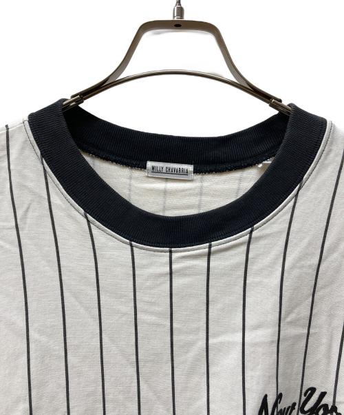 WILLY CHAVARRIA（ウィリーチャバリア）WILLY CHAVARRIA (ウィリーチャバリア) BUFFALO BASEBALL T ブラック×ホワイト サイズ:XLの古着・服飾アイテム