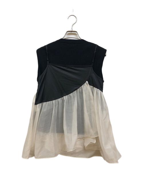 FRAY ID（フレイ アイディー）FRAY ID (フレイ アイディー) ラッフルフリルレイヤーニット ベージュ サイズ:ONEの古着・服飾アイテム