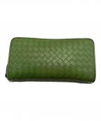 BOTTEGA VENETAボッテガベネタ）の古着「ラウンドジップ長財布」｜グリーン