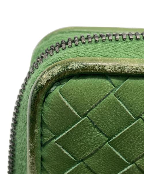 BOTTEGA VENETA（ボッテガベネタ）BOTTEGA VENETA (ボッテガベネタ) ラウンドジップ長財布 グリーンの古着・服飾アイテム