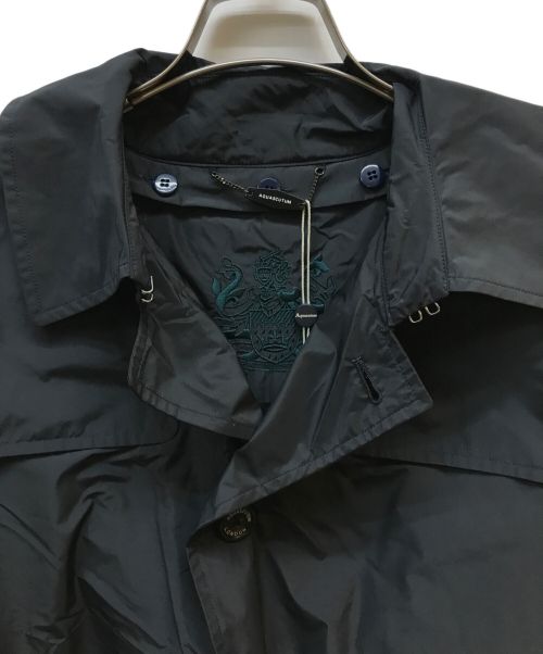 Aquascutum（アクアスキュータム）Aquascutum (アクアスキュータム) 撥水トレンチコート ネイビー サイズ:Mの古着・服飾アイテム
