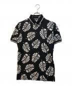 DOLCE & GABBANAドルチェ＆ガッバーナ）の古着「花柄ポロシャツ」｜ブラック