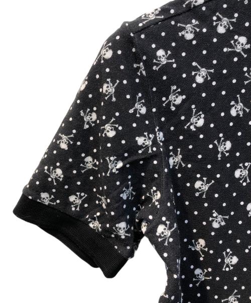 DOLCE & GABBANA（ドルチェ＆ガッバーナ）DOLCE & GABBANA (ドルチェ＆ガッバーナ) スカル柄ポロシャツ ブラック サイズ:44の古着・服飾アイテム