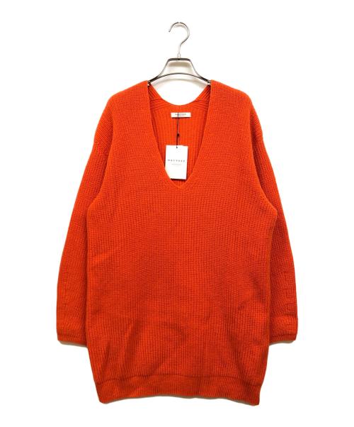 MACPHEE（マカフィー）MACPHEE (マカフィー) ウール Vネックチュニックプルオーバー オレンジ サイズ:S 未使用品の古着・服飾アイテム