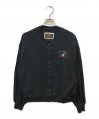 PINK HOUSEピンクハウス）の古着「フルーツモチーフ刺繍カーディガン」｜ブラック