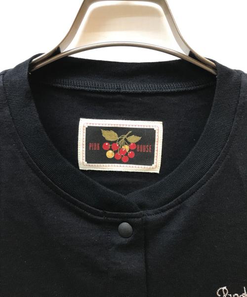 PINK HOUSE（ピンクハウス）PINK HOUSE (ピンクハウス) フルーツモチーフ刺繍カーディガン ブラック サイズ:1の古着・服飾アイテム