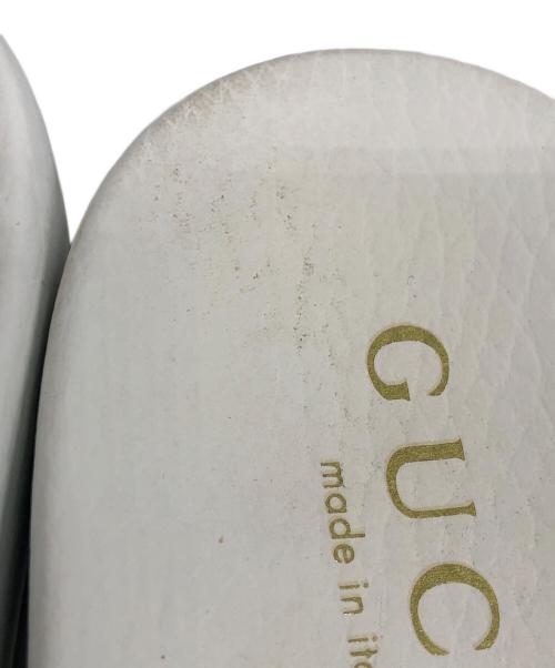 GUCCI（グッチ）GUCCI (グッチ) palace slides ロゴラバーサンダル ホワイト サイズ:記載なしの古着・服飾アイテム