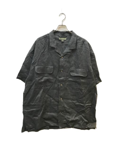 NIGEL CABOURN（ナイジェルケーボン）NIGEL CABOURN (ナイジェルケーボン) OPEN COLLAR SHIRT ブラック サイズ:54の古着・服飾アイテム