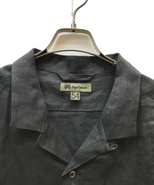 NIGEL CABOURN（ナイジェルケーボン）NIGEL CABOURN (ナイジェルケーボン) OPEN COLLAR SHIRT ブラック サイズ:54の古着・服飾アイテム