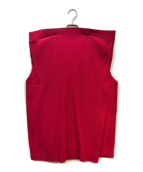 HOMME PLISSE ISSEY MIYAKE（オム プリッセ イッセイ ミヤケ）HOMME PLISSE ISSEY MIYAKE (オムプリッセ イッセイ ミヤケ) RECTANGLE レッド サイズ:3の古着・服飾アイテム