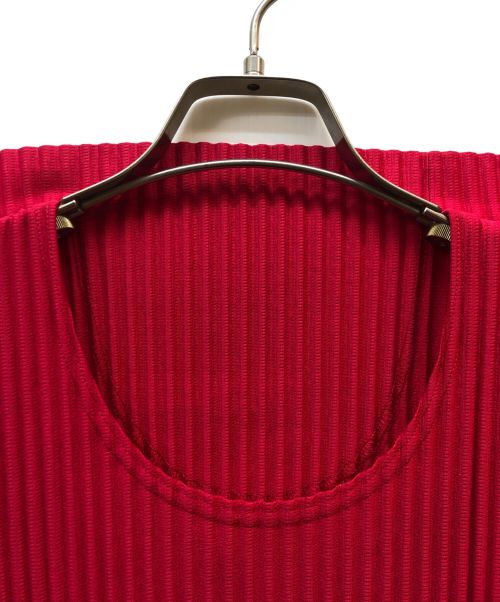 HOMME PLISSE ISSEY MIYAKE（オム プリッセ イッセイ ミヤケ）HOMME PLISSE ISSEY MIYAKE (オムプリッセ イッセイ ミヤケ) RECTANGLE レッド サイズ:3の古着・服飾アイテム