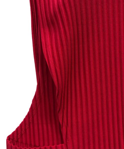 HOMME PLISSE ISSEY MIYAKE（オム プリッセ イッセイ ミヤケ）HOMME PLISSE ISSEY MIYAKE (オムプリッセ イッセイ ミヤケ) RECTANGLE レッド サイズ:3の古着・服飾アイテム