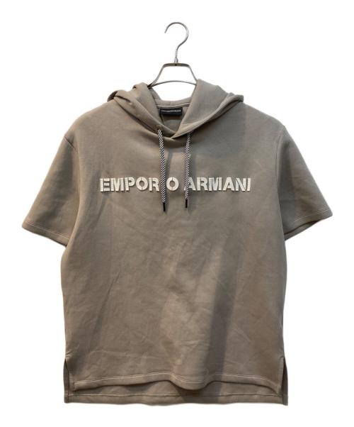 ARMEMPORIO ANI（エンポリオアルマーニ）ARMEMPORIO ANI (エンポリオアルマーニ) 半袖パーカー ベージュ サイズ:Ｓの古着・服飾アイテム