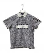 PEARLY GATESパーリーゲイツ）の古着「カノコ半袖ポロシャツ ＜アンチロゴ柄＞」｜ネイビー