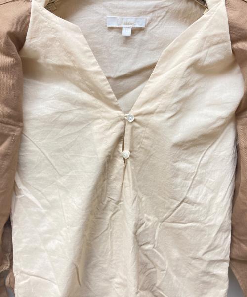 Chloe（クロエ）Chloe (クロエ) レイヤードノースリーブシャツ ベージュ サイズ:Sの古着・服飾アイテム