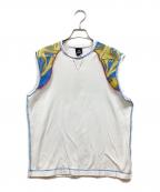 VERSACE JEANS COUTUREヴェルサーチ ジーンズクチュール）の古着「ノースリーブカットソー」｜ホワイト