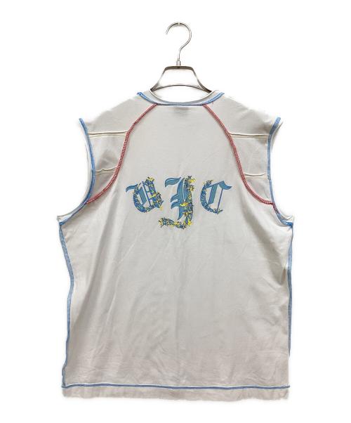 VERSACE JEANS COUTURE（ヴェルサーチ ジーンズクチュール）VERSACE JEANS COUTURE (ヴェルサーチ ジーンズクチュール) ノースリーブカットソー ホワイト サイズ:XLの古着・服飾アイテム