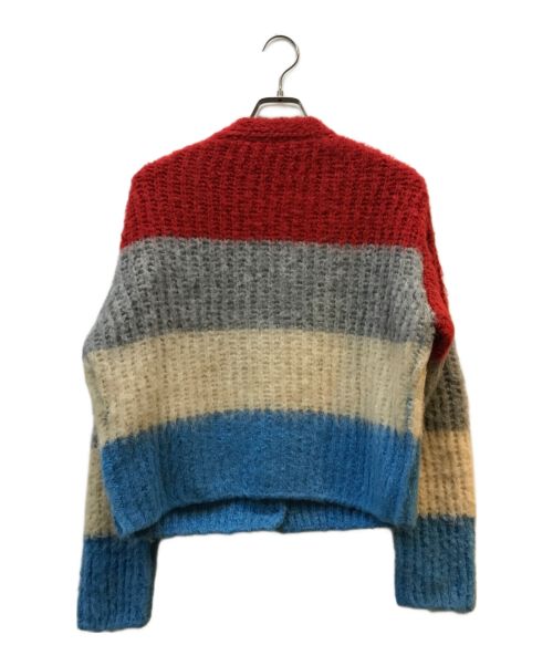 maison kitsune（メゾンキツネ）MAISON KITSUNE (メゾンキツネ) フラッフィーストライプボクシーカーディガン マルチカラー サイズ:XSの古着・服飾アイテム