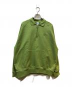 KEBOZケボズ）の古着「ハーフジップスウェット」｜グリーン