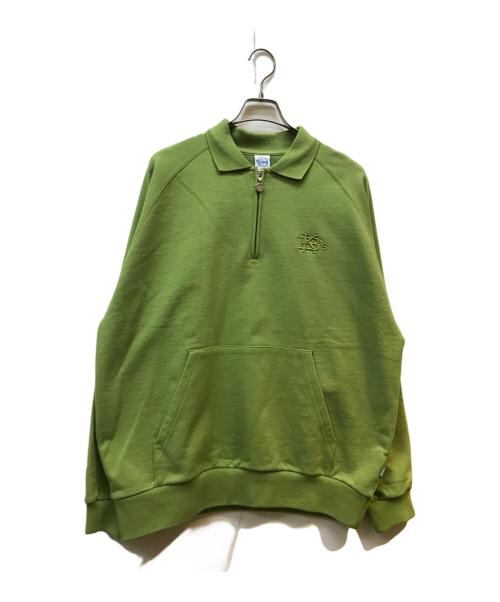 KEBOZ（ケボズ）KEBOZ (ケボズ) ハーフジップスウェット グリーン サイズ:Mの古着・服飾アイテム