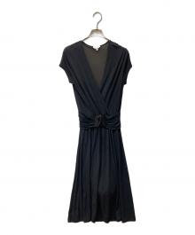 MaxMara（マックスマーラ）の古着「カシュクールワンピース」｜ブラック