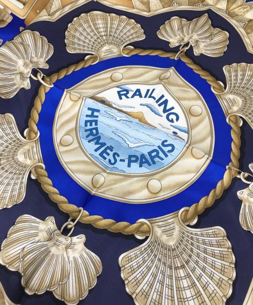 HERMES（エルメス）HERMES (エルメス) RAILING 船の手摺 ネイビーの古着・服飾アイテム