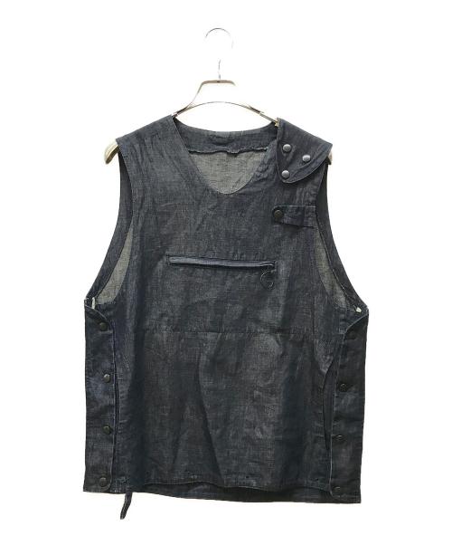 norbr by hiroshi nozawa（ノービットバイヒロシノザワ）norbr by hiroshi nozawa (ノービットバイヒロシノザワ) プルオーバーベスト ブルー サイズ:Mの古着・服飾アイテム