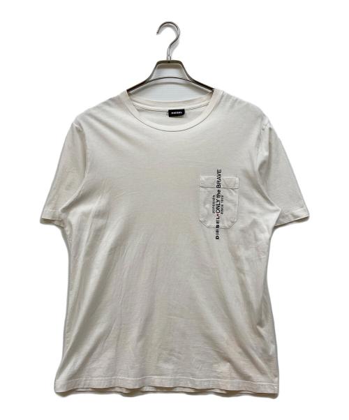 DIESEL（ディーゼル）DIESEL (ディーゼル) Tシャツ ホワイト サイズ:Lの古着・服飾アイテム