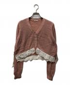 MIU MIUミュウミュウ）の古着「カットワークカーディガン」｜ピンク