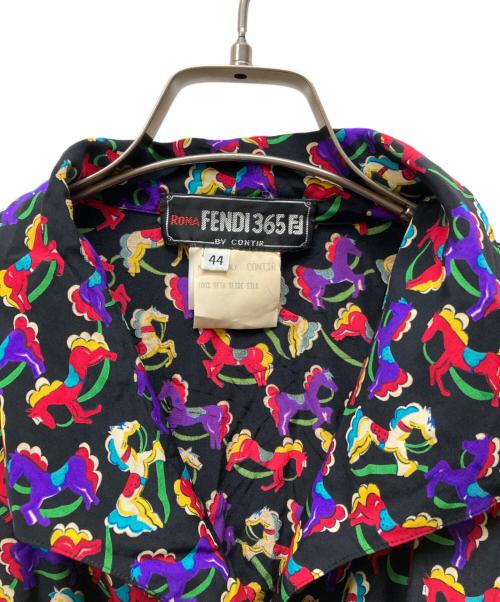 FENDI（フェンディ）FENDI (フェンディ) オールドホースプリントシルクワンピース ブラック サイズ:SIZE 44の古着・服飾アイテム