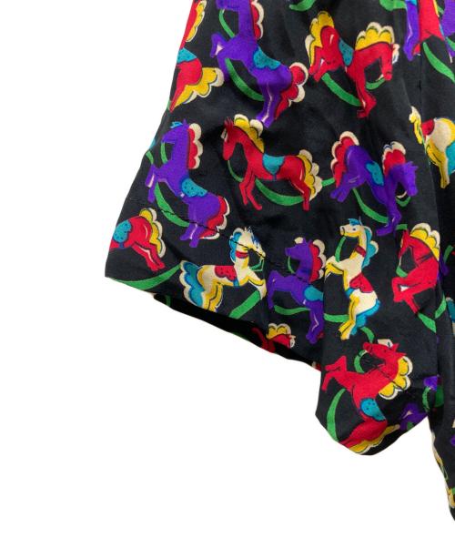 FENDI（フェンディ）FENDI (フェンディ) オールドホースプリントシルクワンピース ブラック サイズ:SIZE 44の古着・服飾アイテム