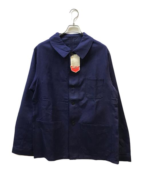 ne retrecit pas（-）ne retrecit pas (-) コットンツイルワークジャケット ブルー サイズ:記載なしの古着・服飾アイテム