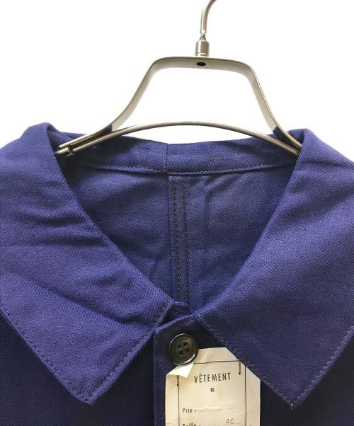 ne retrecit pas（-）ne retrecit pas (-) コットンツイルワークジャケット ブルー サイズ:記載なしの古着・服飾アイテム