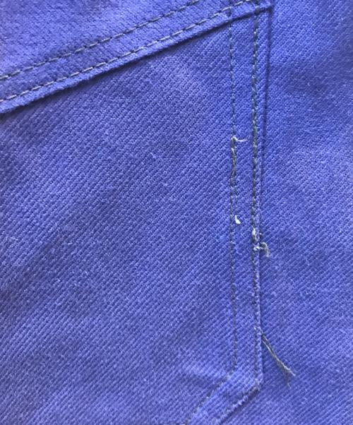 ne retrecit pas（-）ne retrecit pas (-) コットンツイルワークジャケット ブルー サイズ:記載なしの古着・服飾アイテム