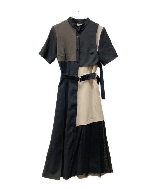 UNITED TOKYO（ユナイテッドトーキョー）UNITED TOKYO (ユナイテッドトーキョー) メッシュレイヤードシャツワンピース ベージュ サイズ:SIZE Freeの古着・服飾アイテム