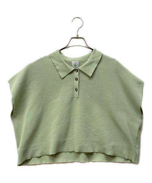 6(ROKU) BEAUTY&YOUTH（ロク ビューティーアンドユース）6(ROKU) BEAUTY&YOUTH (ロク ビューティーアンドユース) コットンニット グリーン サイズ:記載なしの古着・服飾アイテム