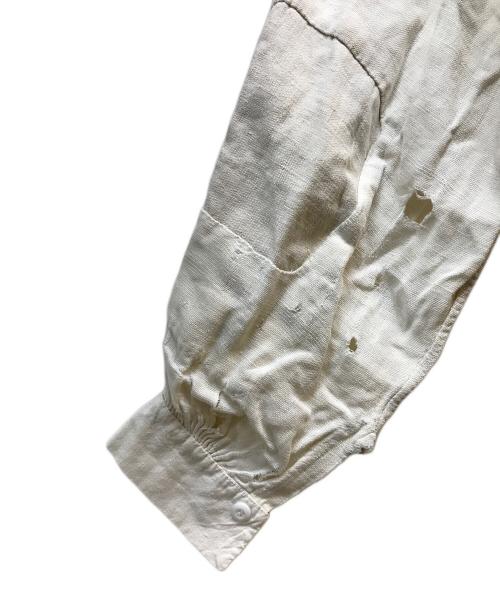 USED（ユーズド）USED (ユーズド) アンティークリネンビヨードシャツ アイボリー サイズ:記載なしの古着・服飾アイテム