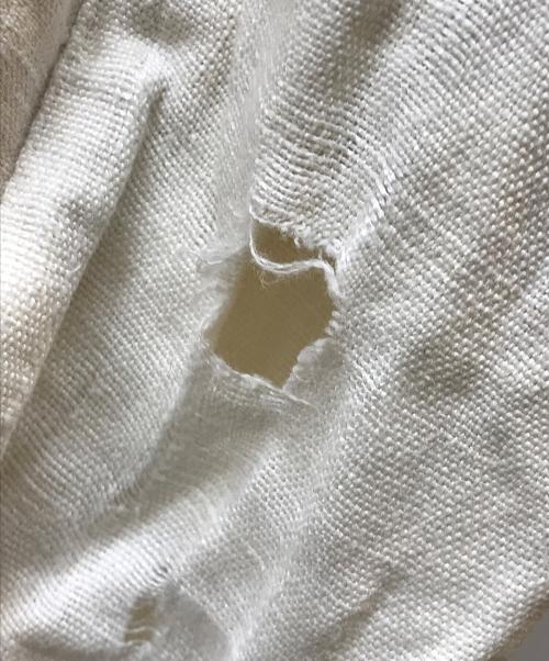 USED（ユーズド）USED (ユーズド) アンティークリネンビヨードシャツ アイボリー サイズ:記載なしの古着・服飾アイテム