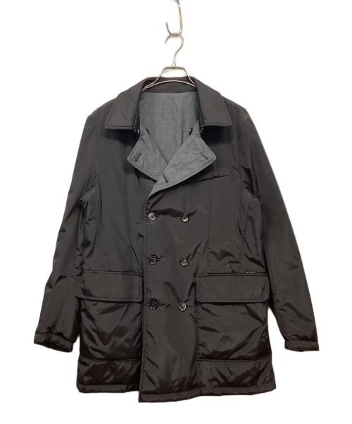 MOORER（ムーレー）MOORER (ムーレー) ウール中綿ダブルコート ブラウン サイズ:50の古着・服飾アイテム