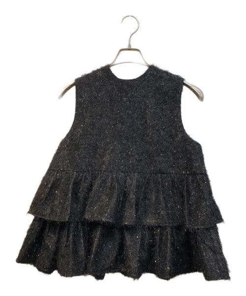 fiolily（フィオリリー）fiolily (フィオリリー) スパークリングペプラムスリーブレストップス ブラック サイズ:FREEの古着・服飾アイテム