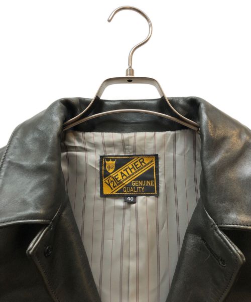 Y'2 leather（ワイツーレザー）Y'2 leather (ワイツーレザー) ホースハイドカーコート グレー サイズ:40の古着・服飾アイテム