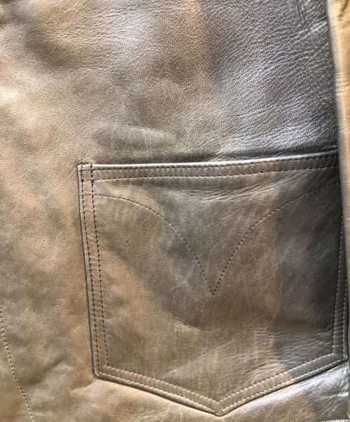 Y'2 leather（ワイツーレザー）Y'2 leather (ワイツーレザー) ホースハイドカーコート グレー サイズ:40の古着・服飾アイテム