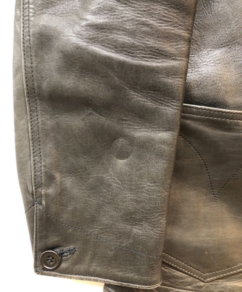 Y'2 leather（ワイツーレザー）Y'2 leather (ワイツーレザー) ホースハイドカーコート グレー サイズ:40の古着・服飾アイテム