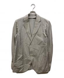 TOMORROW LAND（トゥモローランド）の古着「シルクテーラードジャケット」｜ベージュ